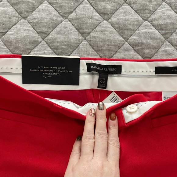 NWT Banana Republic Sloan Fit, Copped/Ankle Pant, Size 00P - Picture 3 of 4